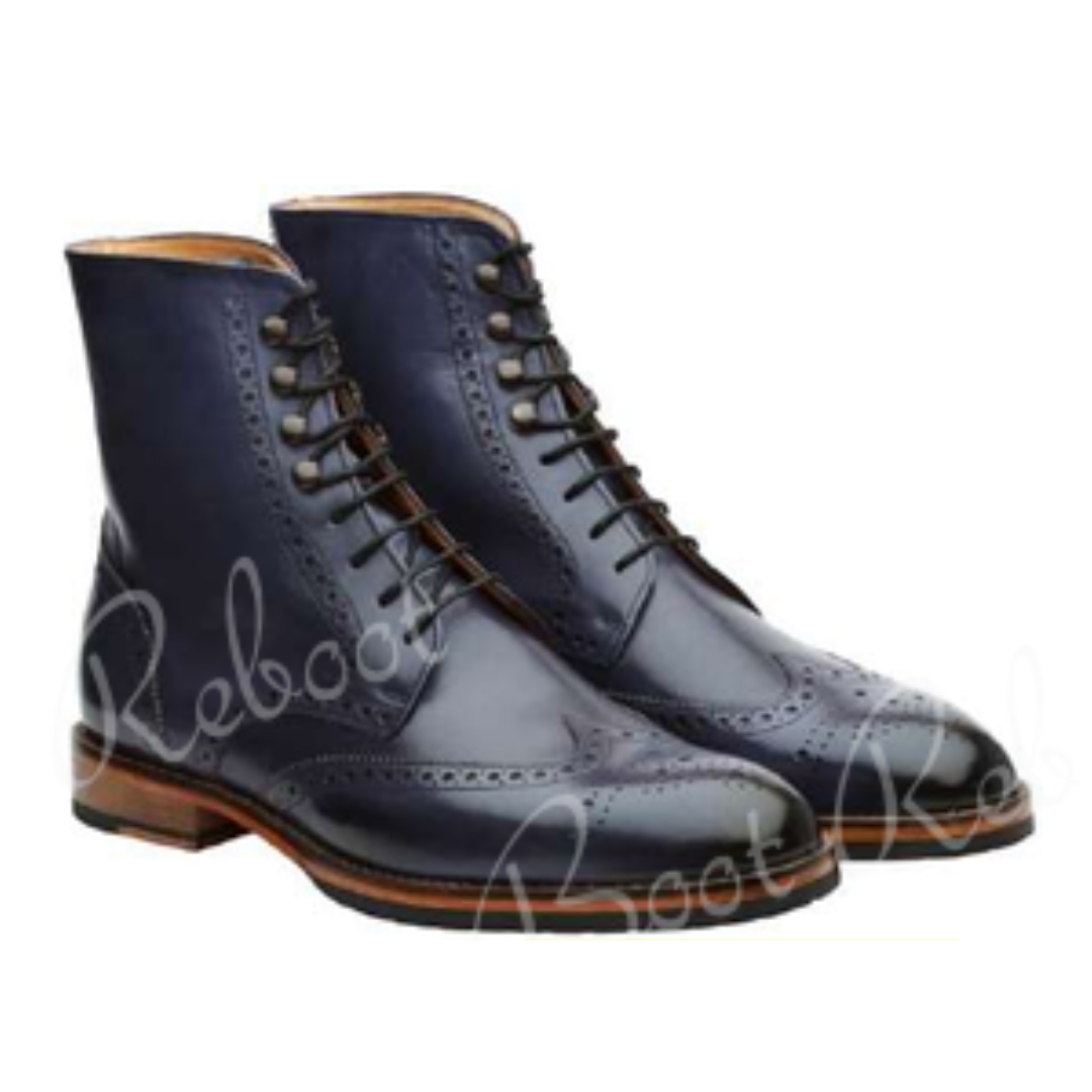 Leather Derby Boots Shoes